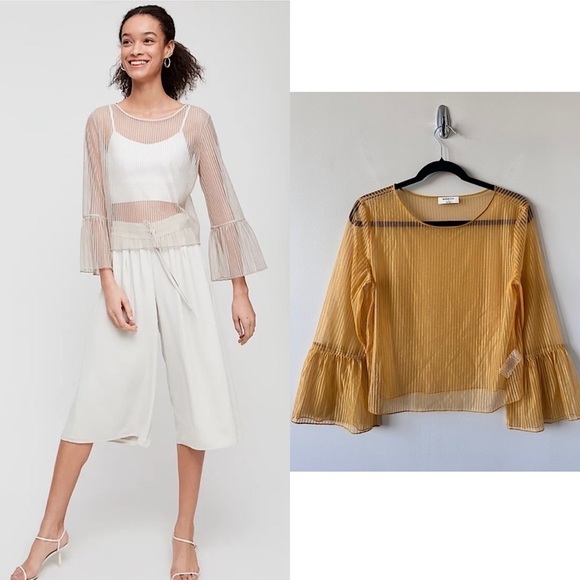 Aritzia-babaton Humbert Blouse in Golden Cairo (Size:Small) - Picture 1 of 7